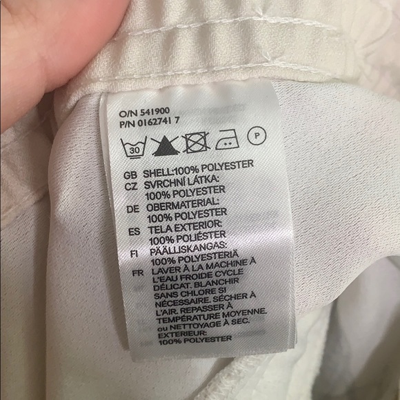 H&M High Waist Floral Print Cream Cropped Pants M - Picture 12 of 13